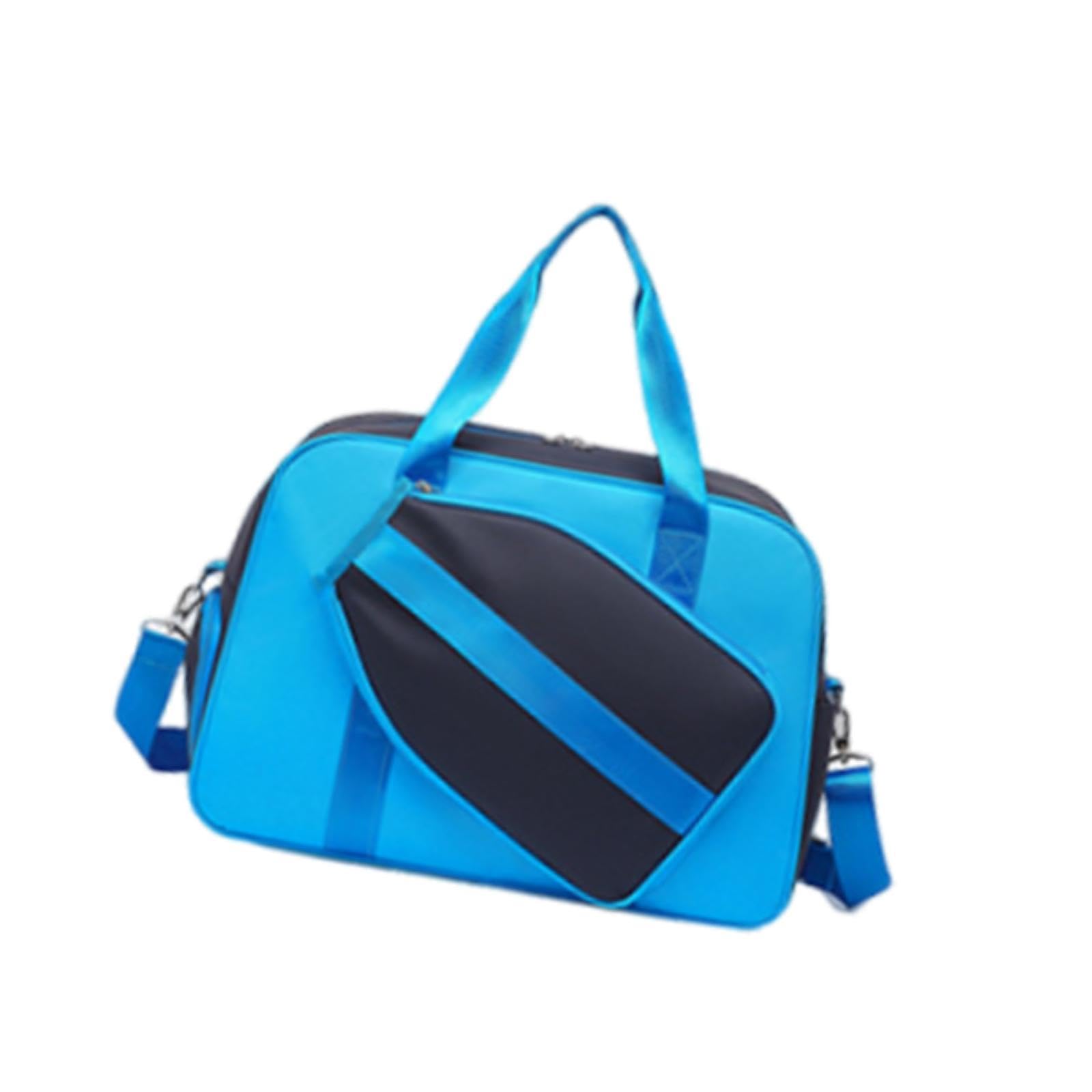Menolana Pickleball Bag Sport Tote Removable Adjustable Shoulder Strap,Multipurpose Shoulder Bag with Shoe Compartment for Badminton, Blue
