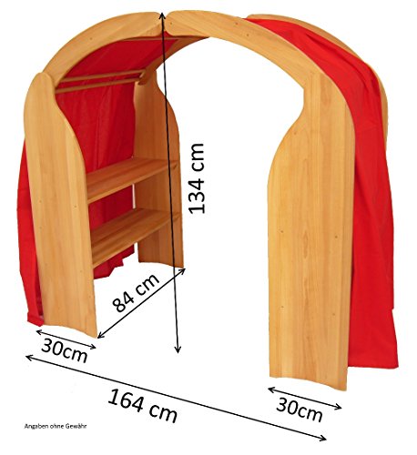Holzspielzeug Peitz Kinder-Spielständer 1020N - Spielhaus - Buchen-Holz - Kaufladen - Spielküche – Bild 3