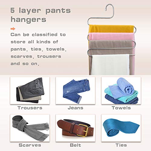 Cintre pantalon gain de place multi-usage pour cravate et robes - 3
