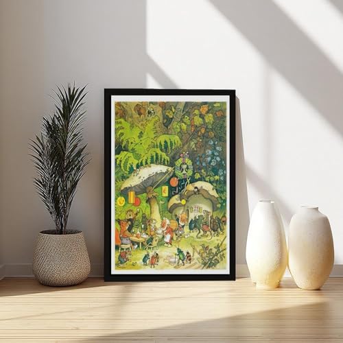 Impression sur toile fantastique Fritz Baumgarten deco murale rétro suspendue
