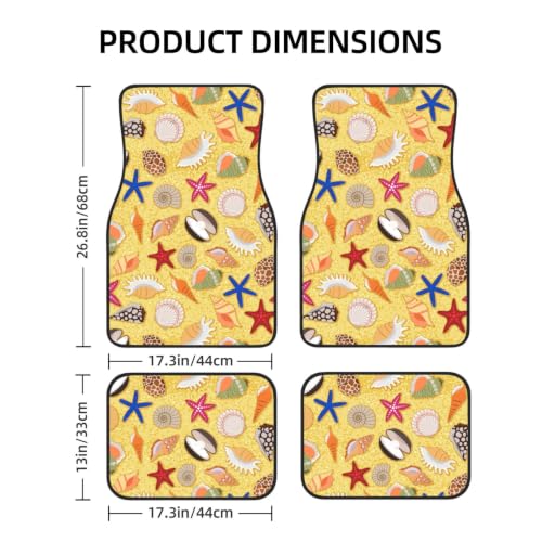 Alfombrillas de neopreno para coche con acabado premium antideslizante estampado conchas 2
