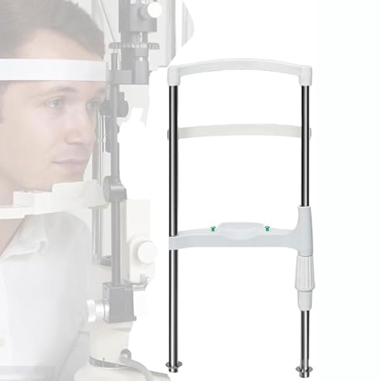 Soporte frontal tipo H con mentonera para el entrenamiento visual en clínicas ópticas
