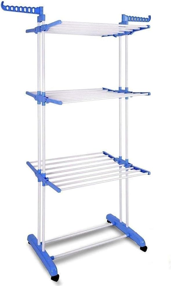 Truphe Drying Rack for Clothes Drying Stand Best Cloth Dryer Stand with Wheels Cloth Drying Stand (Prince Jumbo Cloth Stands for Drying)