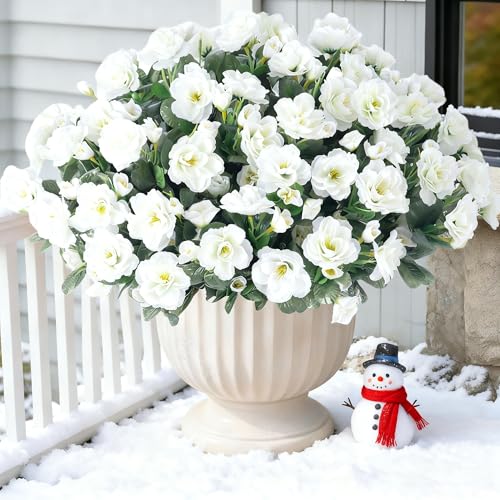 Artificial Fake Flowers Plants for Outdoor Outside Winter Chrsitmas Decoration,