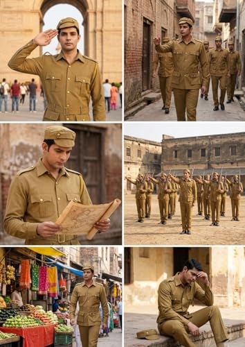 Image of BookMyCostume Cotton Police Community Helper Kids Fancy Dress Costume Adults S-M, Light Brown