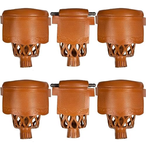 Collapsar Leather Pool Table Pockets, Set of 6 Billiard Shield Pockets for Pool Table Pockets Replacement