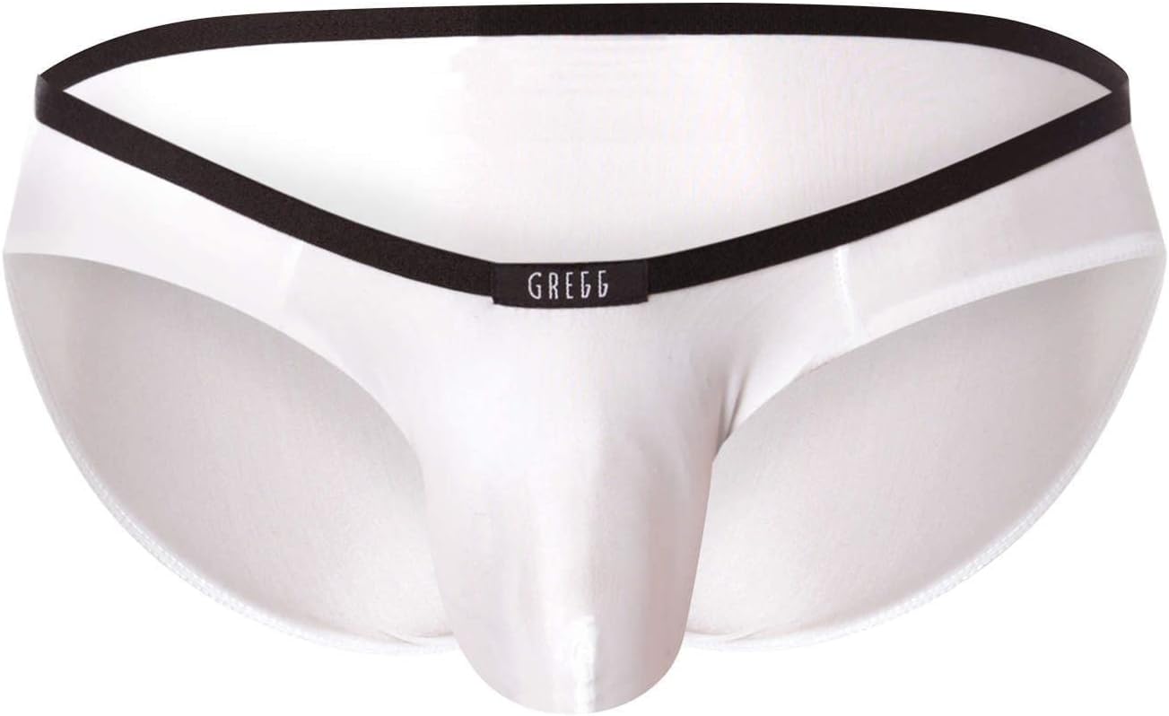 Gregg Homme Men's Voyeur Hyperstretch Microfiber Low Rise Brief, 100603, White, M
