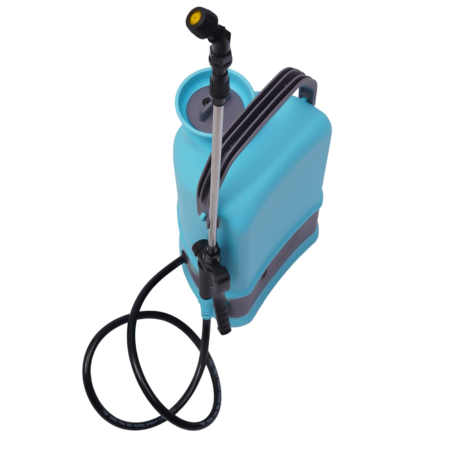 Akku Drucksprüher 5 Liter, Elektrische Sprühgerät 3.2 Gallon Batteriebetriebener Sprüher mit Verstellbaren Sprühstab und 2 Düsen für Langzeitsprüher Gartensprüher (Doppelt elektrisch)