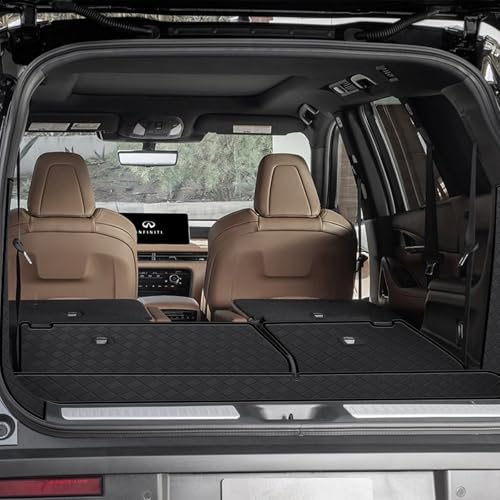 Image of Cargo Liner for QX60 2022-2026 (with Rear Left and Right Side Panels) | All Weather Leather Cargo Mat & Backrest Mat