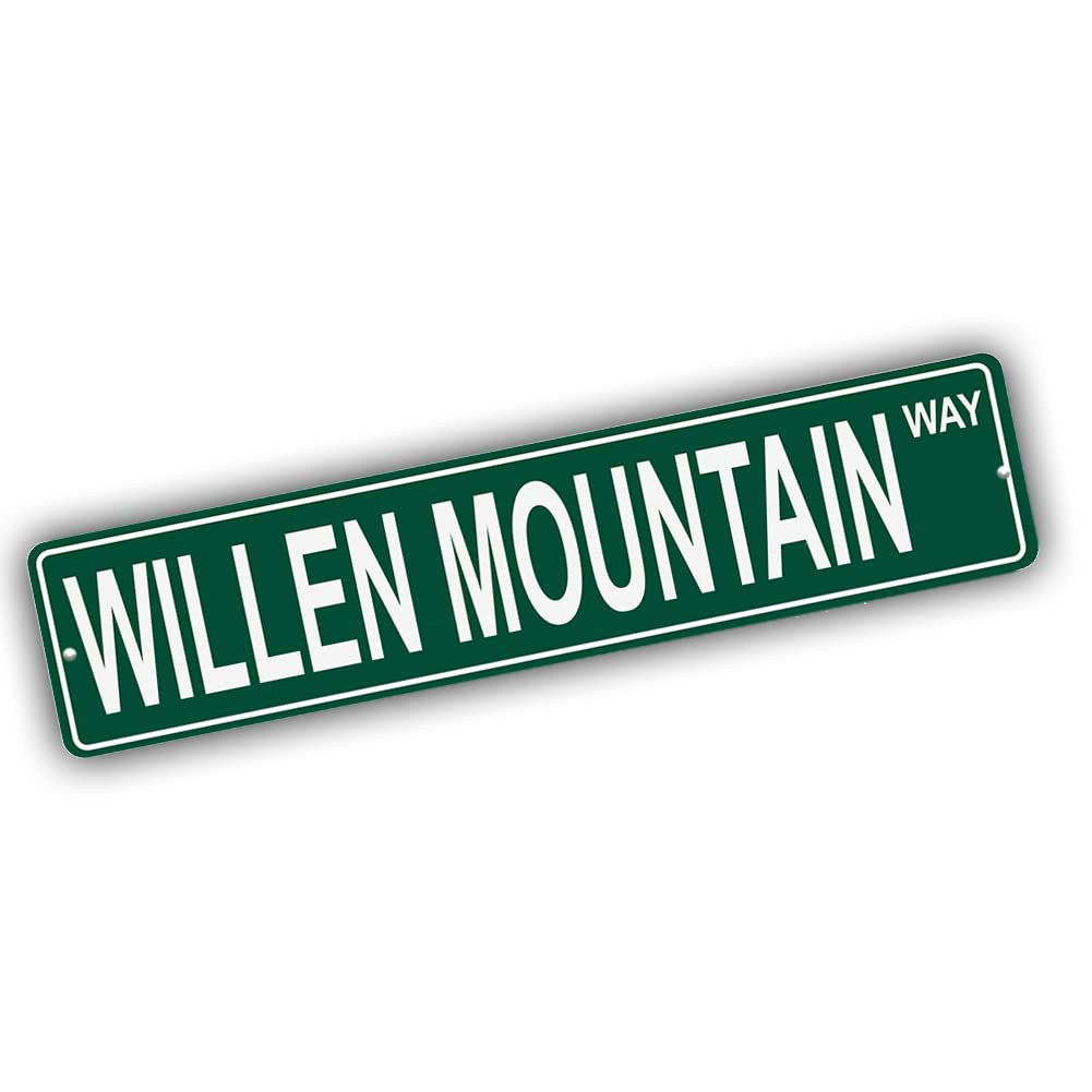 North Carolina Mountains Pick Your Mountain Compatible/Replacement for Willen Mountain United States Mountain Aluminum Metal Tin Street Sign Style Home Decor For Man Cave Poker Tavern Game Room