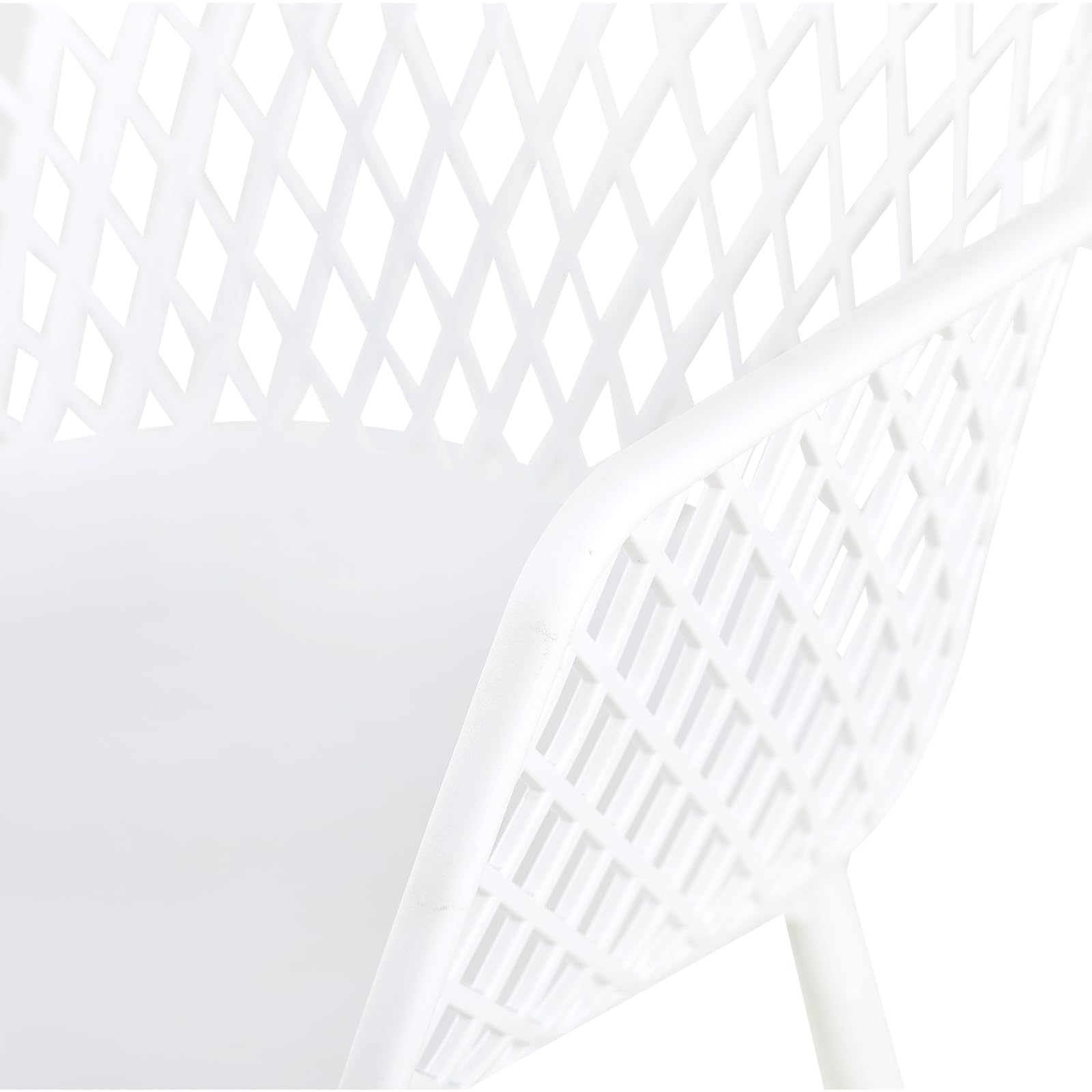 buybyroom Set di 2 sedie da giardino con bracciolo, sedia da giardino per esterni, poltrona lounge, sedie da giardino, 120 kg, colore bianco