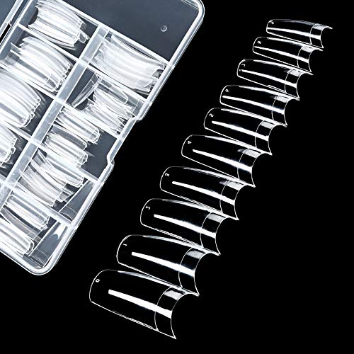 500 Stück Acryl Falsche Künstliche Nägel Tips Französisch Nageltips für Gelnägel mit Box für Frauen Mädchen (transparent… – Bild 8