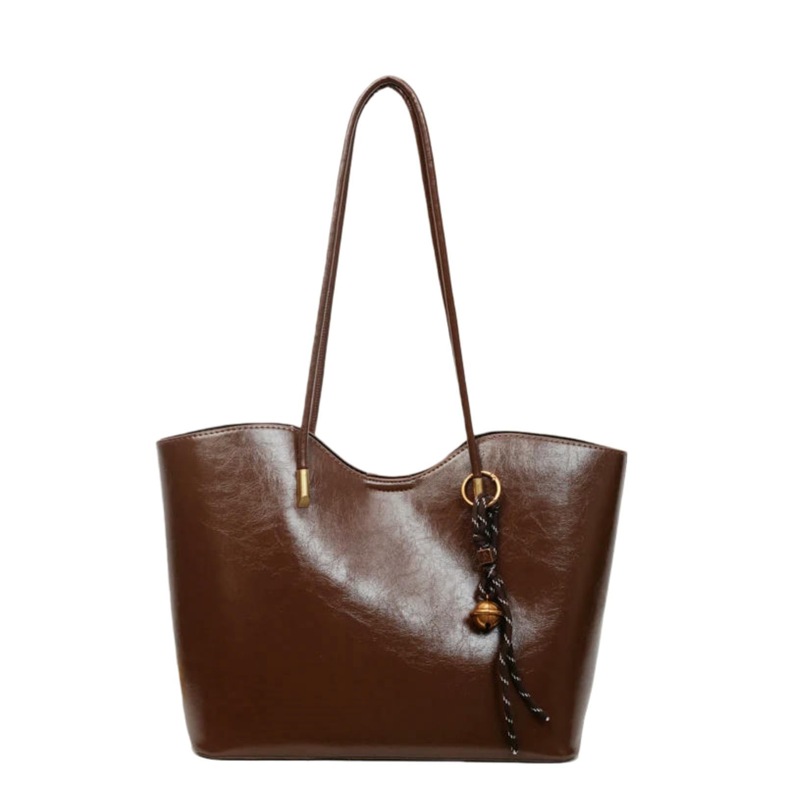 Veslyn Women's Brown Tote Bag ；Makeup Leopard Print Fluffy Shoulder For – Cozy Plush Handbag Spacious Soft Purse Autumn Winter Everyday