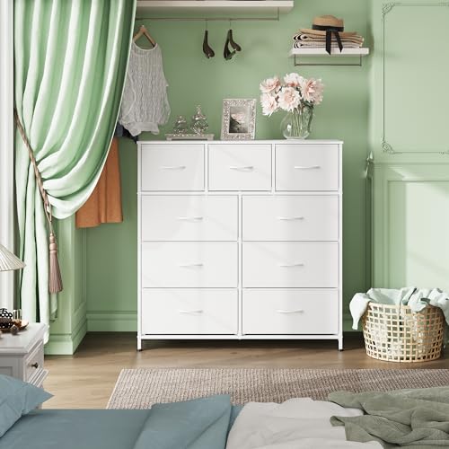 image for WLIVE 9-Drawer Dresser, Fabric Storage Tower for Bedroom, Hallway, Clo