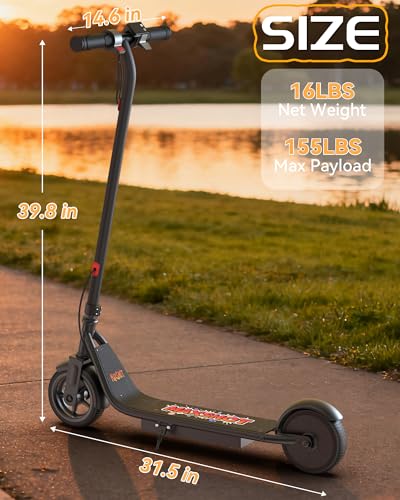 MAXSHOT Electric Scooter Adults & Big Kids, Top Speed 9/16/19/22MPH, 10/12/16/21/50Miles Range, 6.5″/8.5″/14″ Tires Folding Commuter Escooter with Dual Suspension for Commuting, APP Control