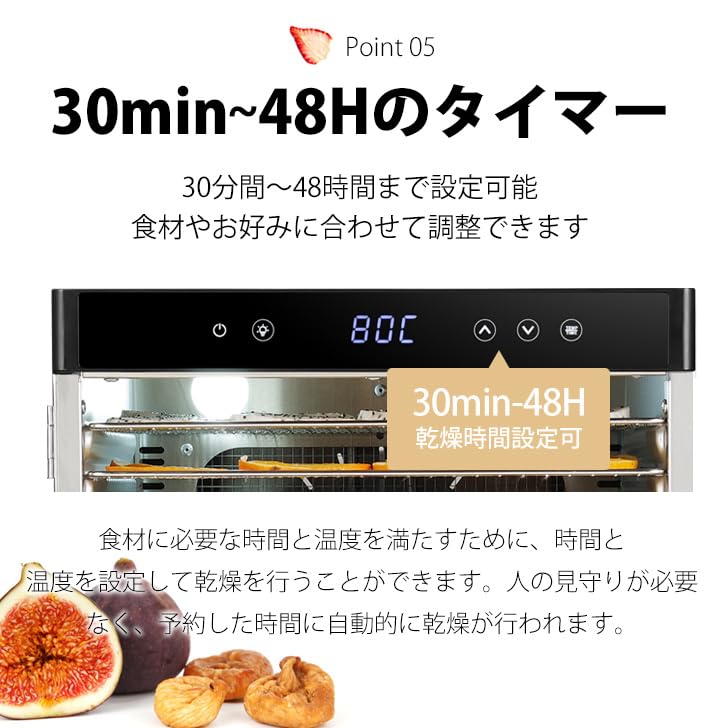 Amazon.co.jp: Kurflo フードドライヤー 食品乾燥機 ステンレス製 大