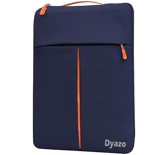 Dyazo Laptop Sleeve Case 13-13.3 Inch | Slim Protective Cover with Handle & Front Accessories Pocket | Compatible for MacBook Air/Pro, HP, Dell, Lenovo & Other Notebooks (Blue & Orange)