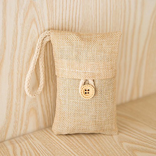 Xshelley 5 Pack* 100g natuurlijke luchtzuiverende bamboe houtskoolzak voor thuiskoelkast, diepvriezers, kasten, auto en… - Image 6