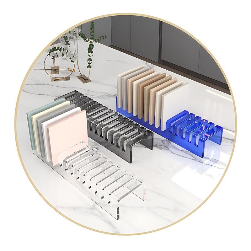 Sample Door Stand, Acrylic Display Rack, Ceramic Wall Tile Shelf, Table Top, Save Space, for Retail Stores, Customizable(Brown)