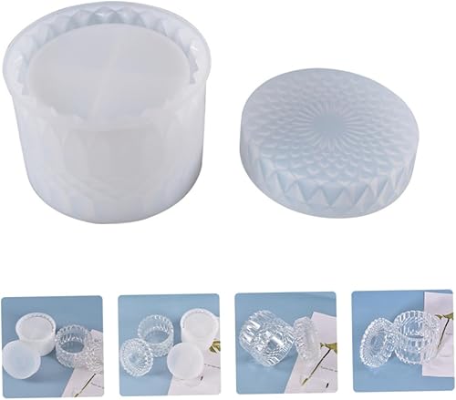 Miniatura 9 de EXCEART 2pcs Mold Hand Jewelry De para Gelatinas Canister Resin Arts Crafts Supplies Resin Moulds Storage Handrail End Caps DIY Jewelry Jar 3D