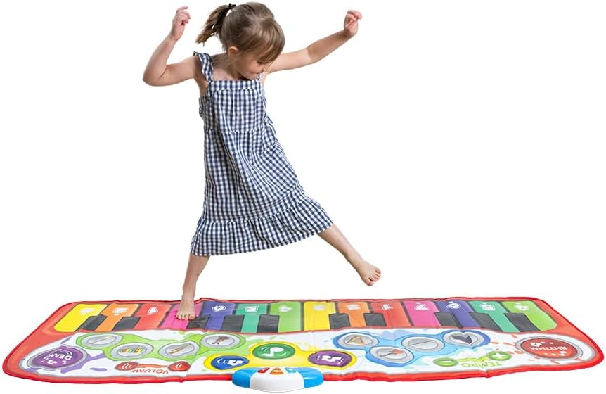 Fat Brain Toys Step-to-Play Jumbo Piano Mat Active Play for Ages 4 to 8