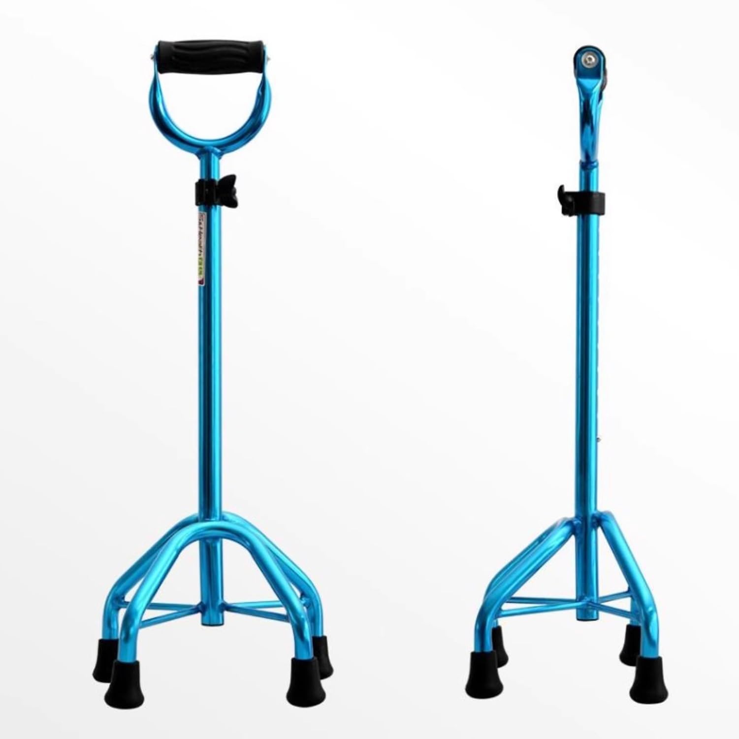Regulowana laska do chodzenia, Quad Cane dla dodatkowej stabilności, lekka aluminiowa pomoc w chodzeniu dla seniorów