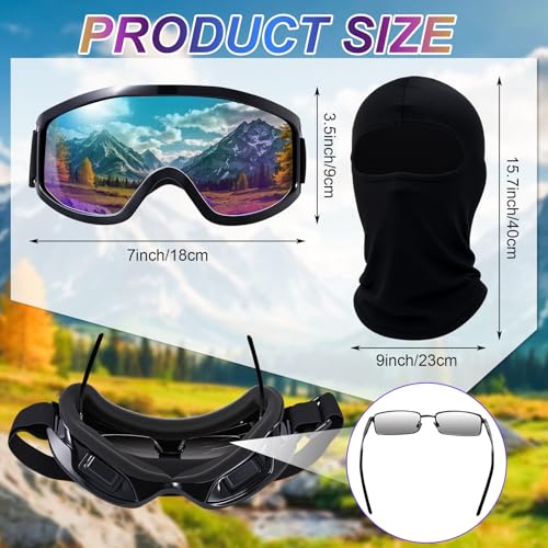 Image of Chicingyou 2 Pack Dirt Bike Goggles with 2 Balaclava Masks, Atv Motocross Motorcycle Goggles, UV Protection for Men Women