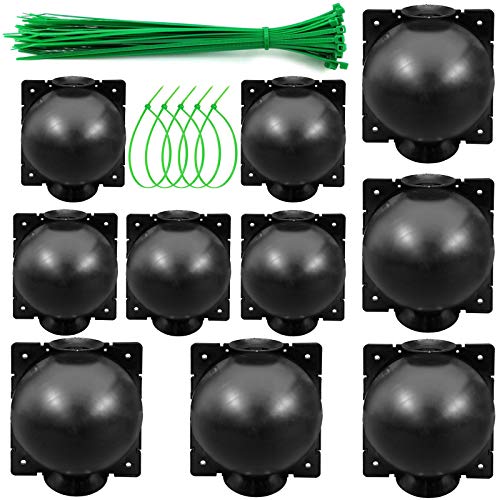 Plant Root Propagation Growing Box, GXF 10 PCS Reusable Plant Rooting Ball Box, Grafting Tool Kits with Zip Ties for Trees and Flowers, High Pressure Tree Rooter Air Layering Propagation Pod Kits