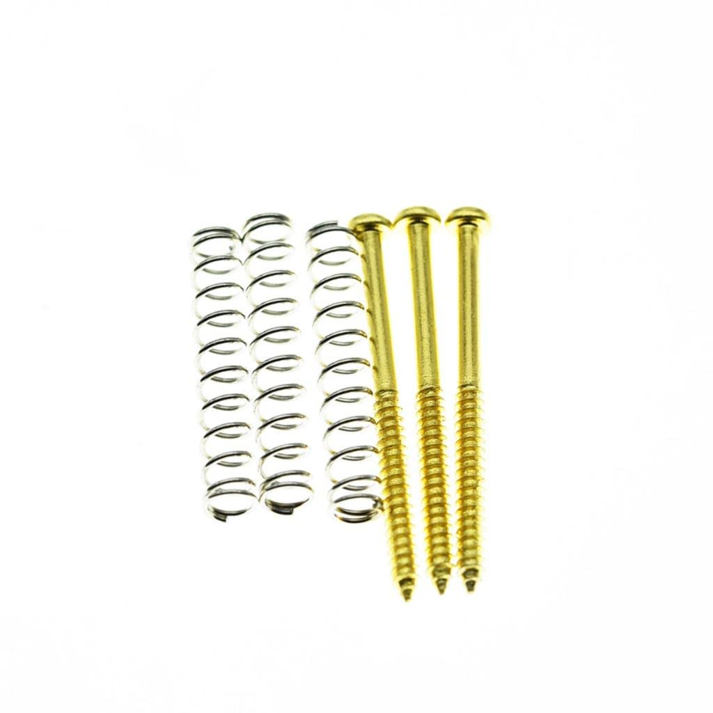 KAISH Pack of 20 Bass Guitar Pickup Mounting Screws Pickup Springs for Precision P Bass or J Bass or P90 Soap Bar Pickups Gold - Image 2