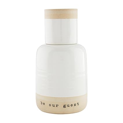 Mud Pie 40350010, Stoneware, Bedside Carafe, 7 1/2