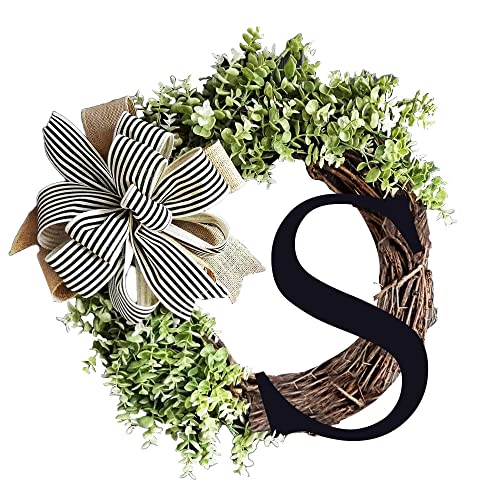 Monogram Initial Letter Wreaths for Front Door...