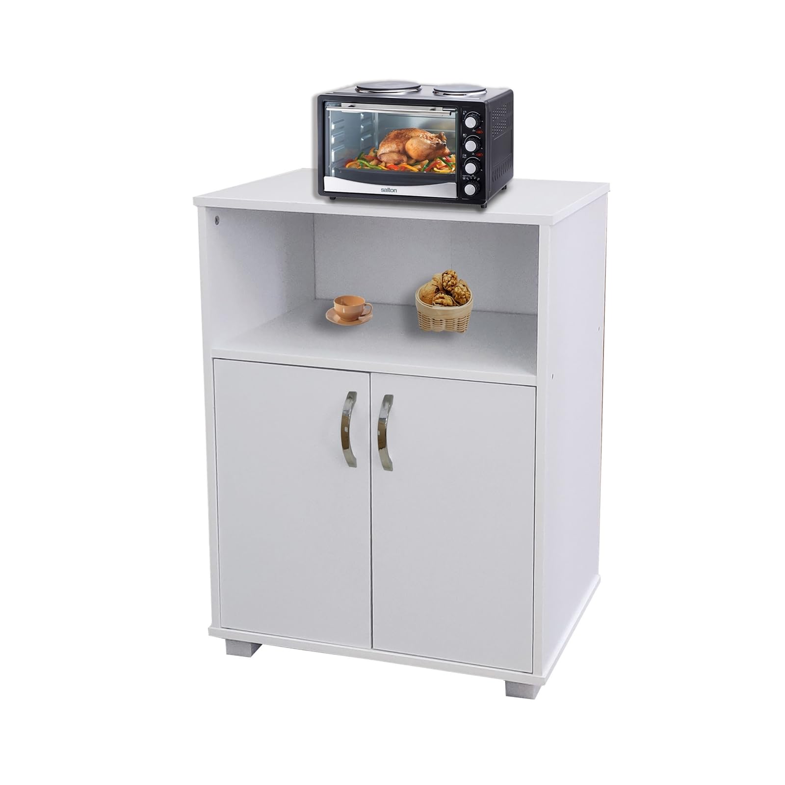 HTI-Line Blanca Küchenschrank – Mikrowellenschrank und Aufbewahrung (60 cm, Weiß)