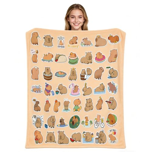 Couverture Capybara chaude pour soirées pyjama et camping
