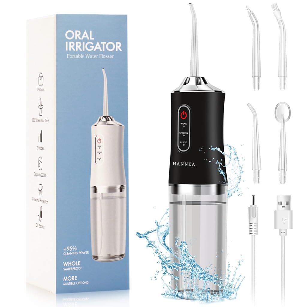 HANNEA® Water Dental Flosser Pick for Teeth, 3 Modes Cordless Portable 220ML Larger Tank Water Teeth Cleaner IPX7 Waterproof Flossing Cleaning Picks for Home Travel (B0DCJNNSB4) Amazon Price History, Amazon Price Tracker