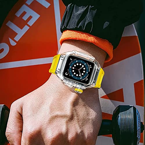 Boîtier transparent Apple Watch 45mm en caoutchouc fluoré premium - 6