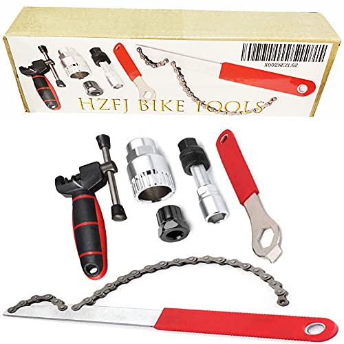 YOUHO Bicycle Crank Extractor Bottom Bracket Remover Spanner Repair Tools Kit Crank Puller,Freewheel Chain Whip Cycle Bicycle Cassette Cog Removal Remover Tool