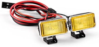 SHEAWA 1/8 1/10 RC Car Spot Light Daylight Yellow Lamp LED Work Light Universal Modification Parts Compatible with Kyosho and Tamiya RC Cars Standard Version