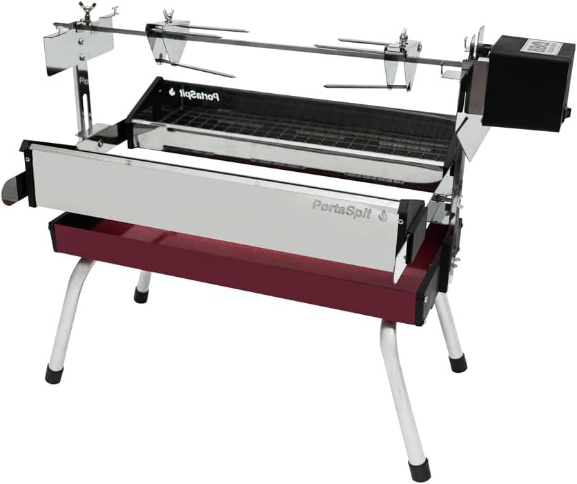 Charcoal BBQ Grill and Rotisserie, Portable Foldable Stainless Steel Barbecue For Camping and Outdoor (Mini)