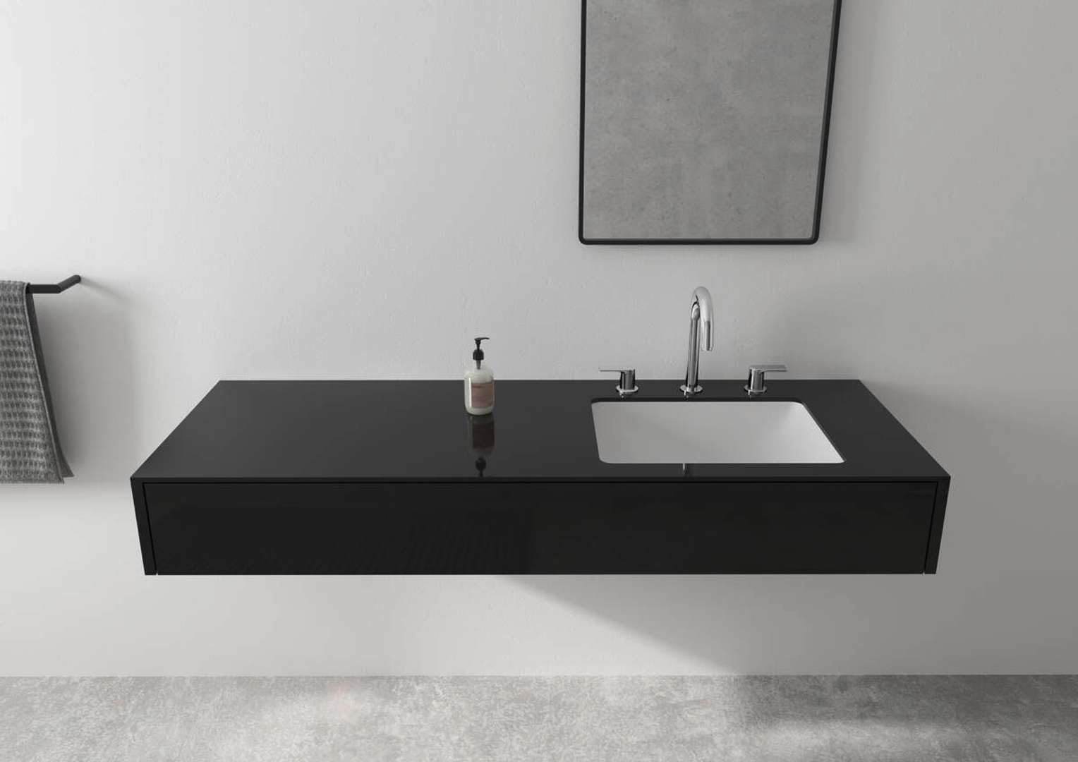 Axor 46061000 EDGE rubinetteria 3 fori lavabo, ad incasso a parete, con