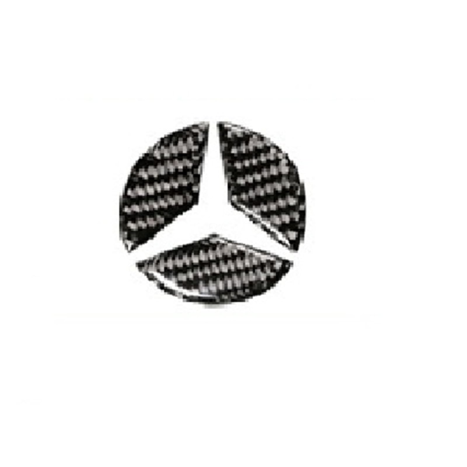 HFEWCVK Fit for MERC//edes C Class W204 W205 W211 W203 Carbon Fiber Car Modification Interior Sticker Steering Wheel Emblem 3D Sticker(F)