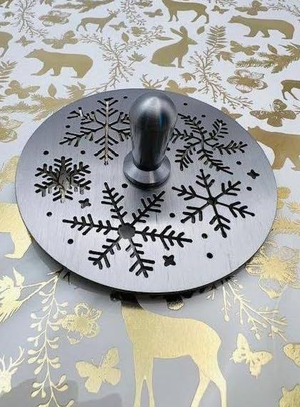 Colador para fregadero diseño copo de nieve 3.15" acero pulido