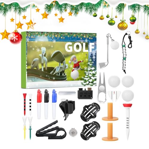Calendrier de compte à rebours 24 jours, le cadeau de golf idéal pour homme et femme