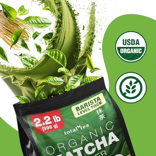Image of Organic Matcha Green Tea Powder (2.2 Pound) - Certified USDA Organic Matcha Powder for Matcha Latte, Matcha Tea, and Smoothies - Non-Gmo, Antioxidant Rich by Total Tea