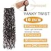 Aksice Pre-looped Yanky Twist Crochet Hair 10 Inch 8 Packs Bohemian Passion Twist Spring Mini Twist Crochet Hair for Black Women Boho Crochet Braids Synthetic (1B/H/30)