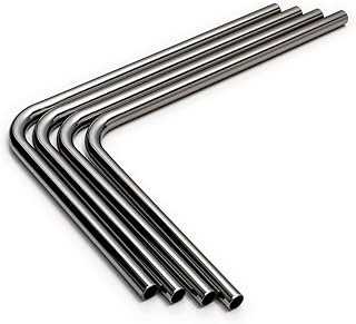 Bitspower Pre-Bent 90-Degree Brass Rigid Tubing, 16mm OD (220 x 300mm), Black Sparkle, 4-Pack