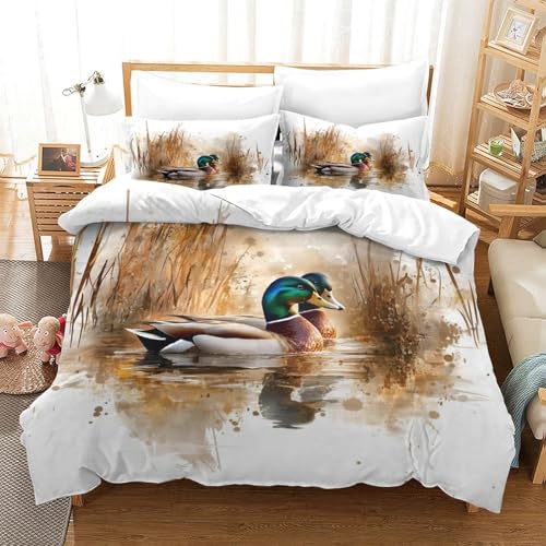 Housse de couette canard 140x200 cm anti-acarien pour enfant - 3
