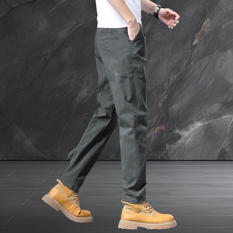 USTZFTBCL Pantaloni cargo lunghi da uomo primaverili leggeri larghi gamba dritta versatili primavera estate