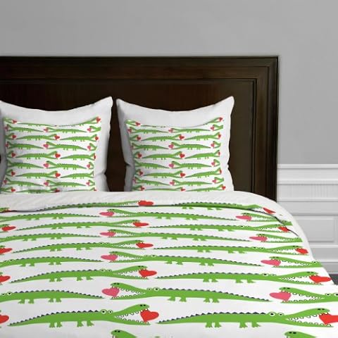 DENY Designs Andi Bird Alligator Love Duvet Cover Cover