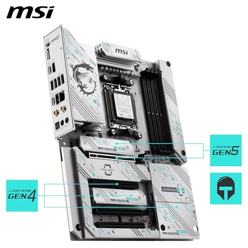 Image of MSI B850 Gaming Plus WiFi PZ Motherboard, ATX - Supports AMD Ryzen 9000 /8000 / 7000 Processors, AM5 - DDR5 Memory Boost 8200+ MT /s (OC), PCIe 5.0 x16, M.2 Gen5, Wi-Fi 7, 5G LAN