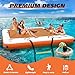 GYMMALL Inflatable Floating Dock, 10Ft Floating Dock for Lakes with Rope Ladder and Non-Slip EVA Platform, Inflatable Dock Floating Platform Island Raft for Boats, Pool, Beach, Ocean